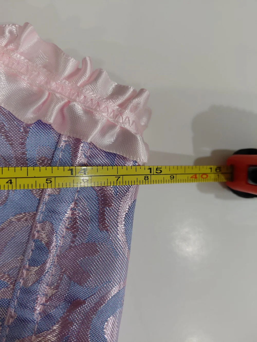 SHEIN Lavender Brocade Corset with Pink Trim